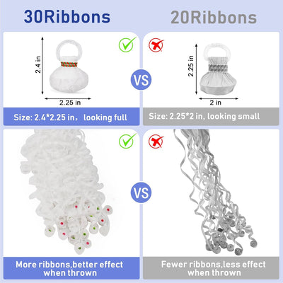 White No Mess Streamers