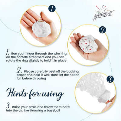 White No Mess Streamers