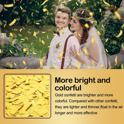6 Pack Gold Confetti Poppers