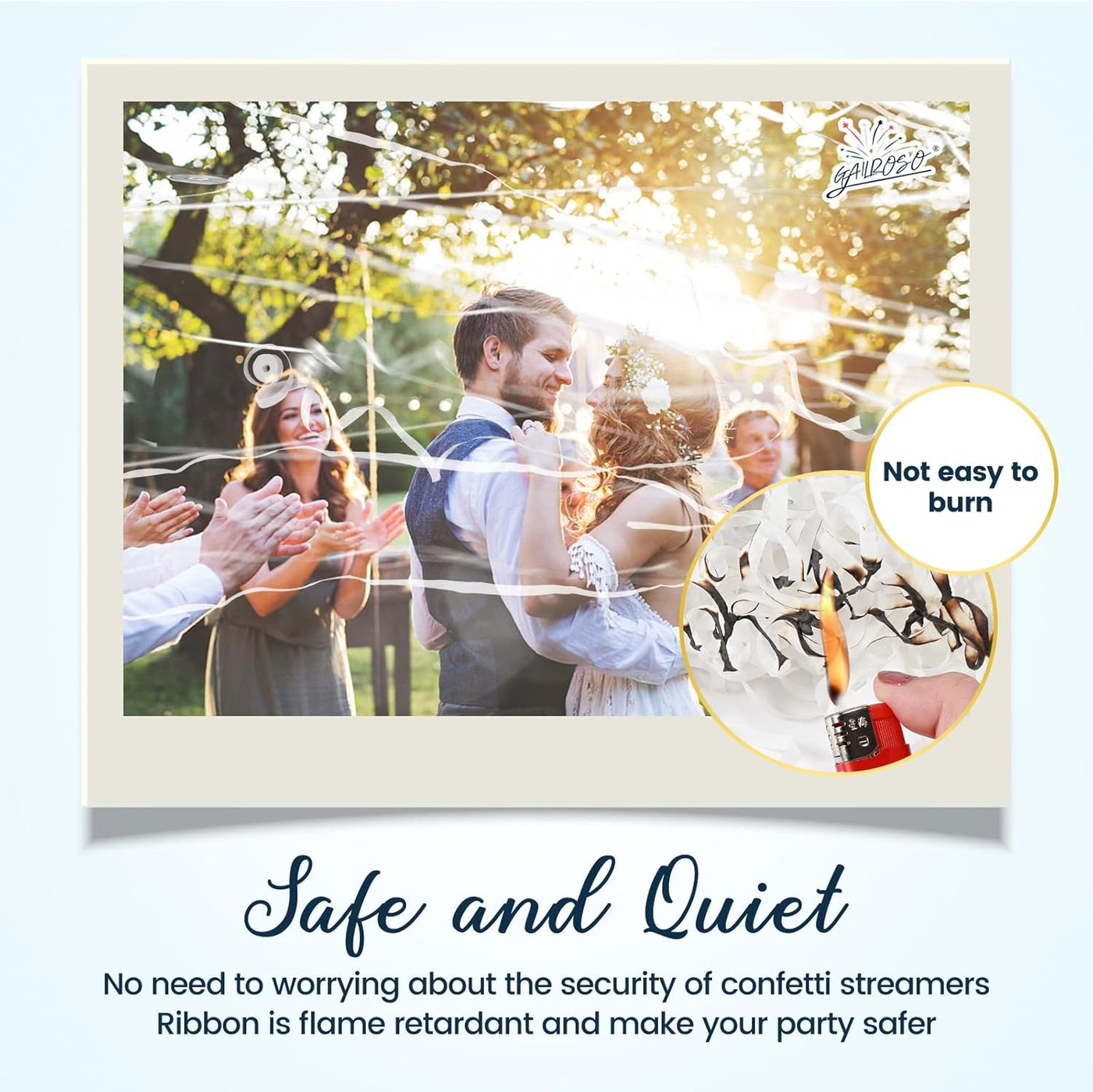 White No Mess Streamers