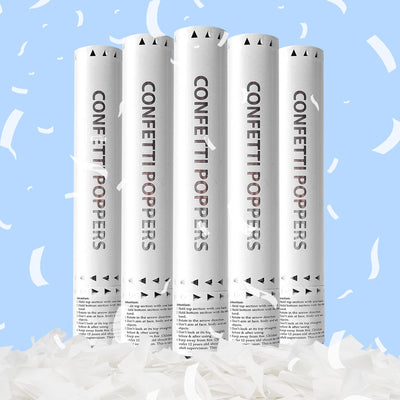 White Confetti Poppers
