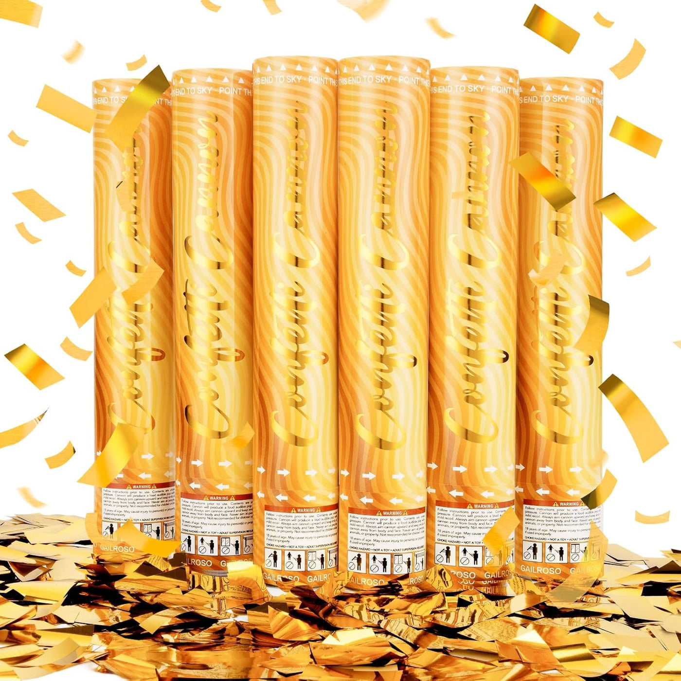 Gold Confetti Poppers