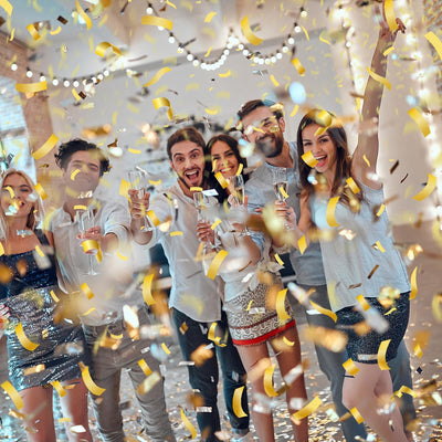 6 Pack Gold Confetti Poppers