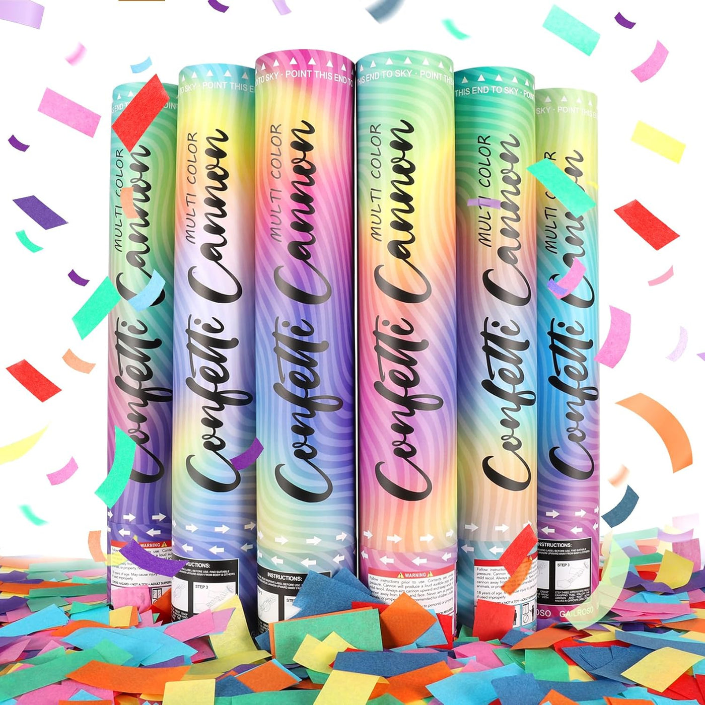Multicolor Confetti Poppers