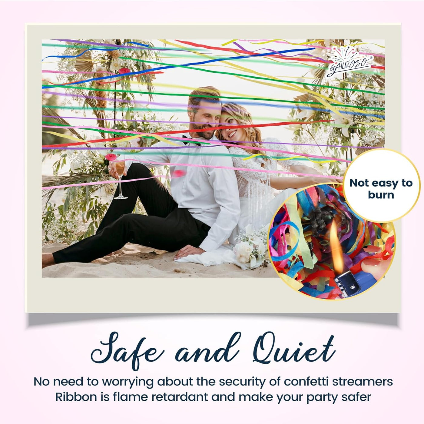 Colorful No Mess Streamers (Blue wrapping)