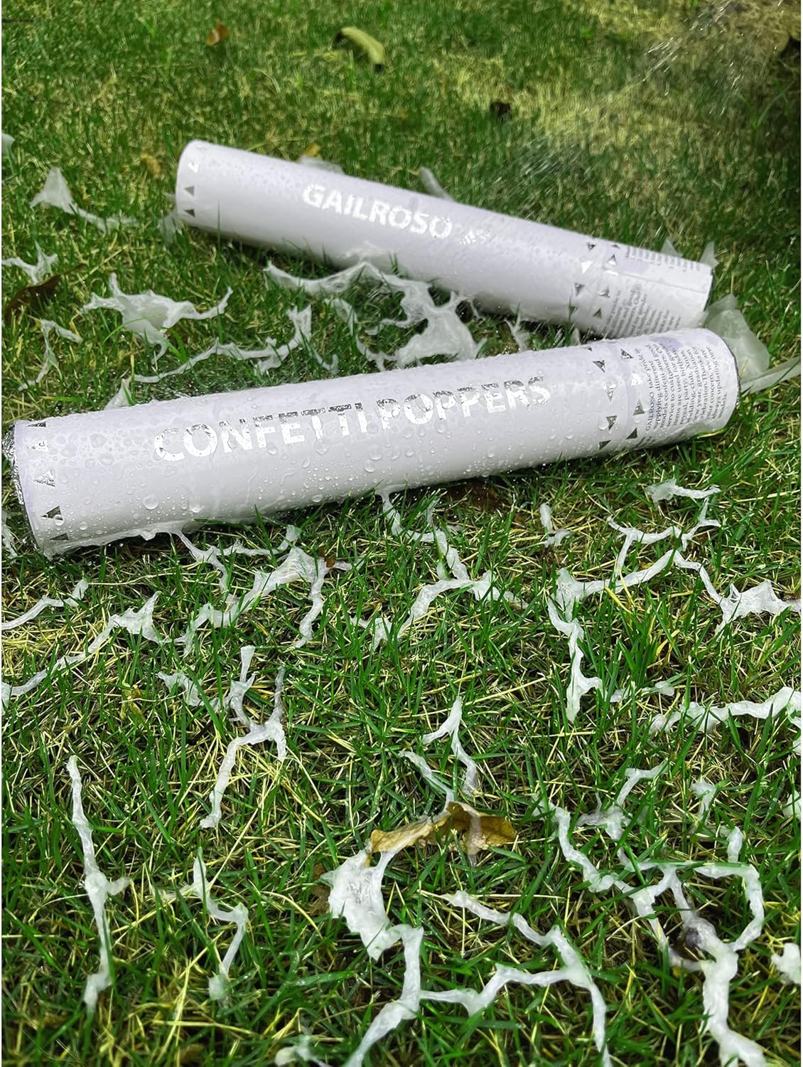White Water Soluble Confetti Poppers (White 5pack)