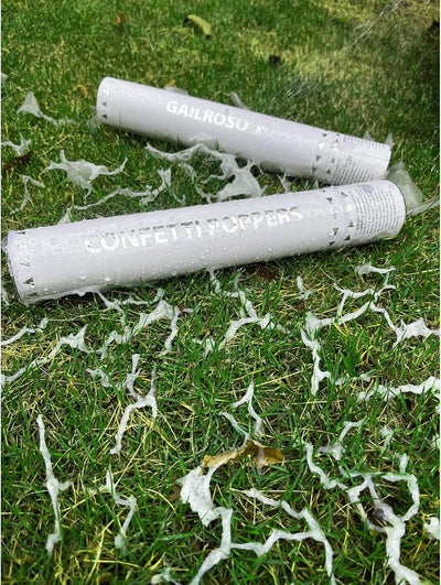 White Water Soluble Confetti Poppers (White 5pack)